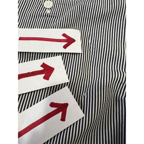 Gap Women's Slim Cropped Navy Blue White Stripe Stretch Pants Size 6  *READ* - Picture 4 of 11